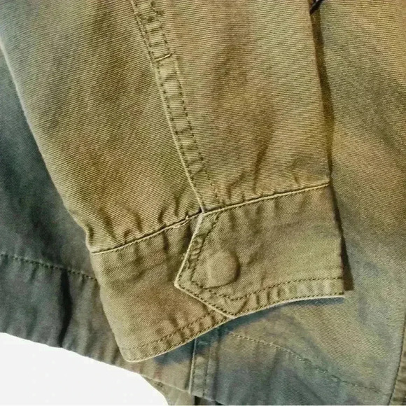 American Rag Women’s Medium Olive Green Hooded Utility Jacket adjustable waist - Picture 5 of 16